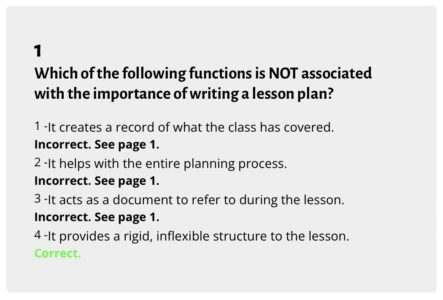 Lesson planning answer